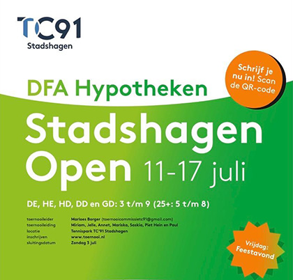 DFA open toernooi juli 2022